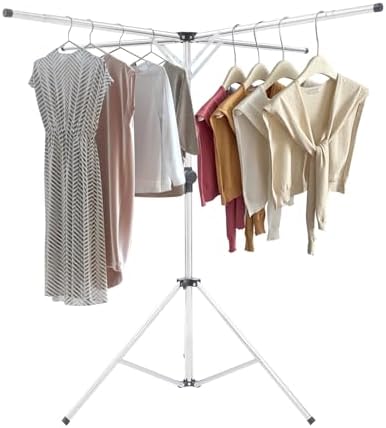 Foldable Clothes Drying Rack, Height Adjustable Tripod Laundry Drying Rack by ILWorkTLs