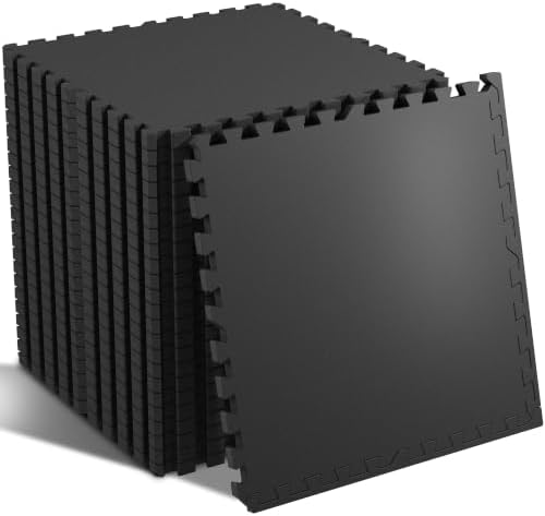 SUPERJARE 0.79'' Extra-Thick 24 Pcs 96 Sq Ft Exercise Equipment Mats by SUPERJARE