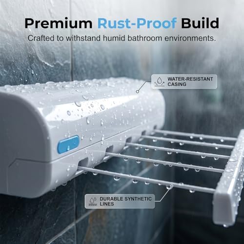 Retractable Multi-Line Clothesline Dryer, Automatic 4/5 Ropes Telescopic Indoor - Image 5