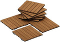 Furinno TIOMAN Hardwood Interlocking Deck Tiles, Light Wood by Furinno-FitsYourSpaceFitsYourBudget