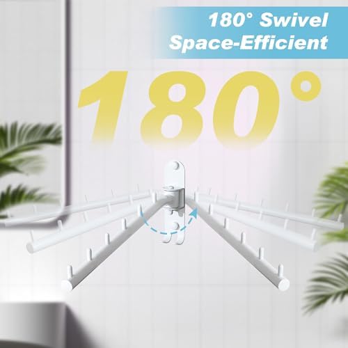 Alise Wall Mounted Clothes Drying Rack, Swivel Clothes Hanger - Image 2