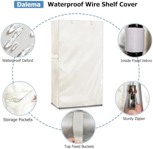 Storage Shelf Cover, Outdoor Heavy Duty 600D 48''W x 18''D x 72''H Dustproof - Image 6