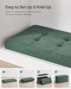 SONGMICS 30 Inches Folding Storage Ottoman Bench, Load 660 lb - Image 7
