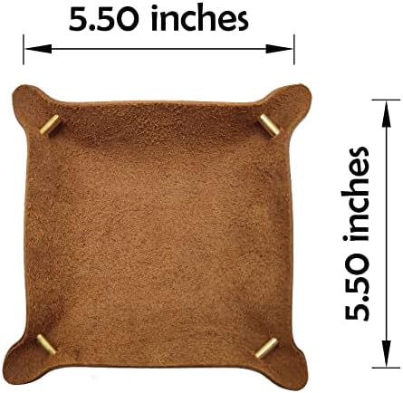 Leather Valet Tray Entryway Catchcall Tray Nightstand Organizer Storage - Image 2