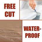 10 Pieces Plastic Drop Sheets for Painting, Waterproof and Dust-Proof Clear - Image 3