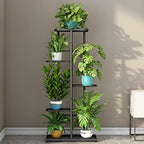LINZINAR 5 Tier Plant Stand Indoor Outdoor Metal Flower Pot Display Shelf - Image 2
