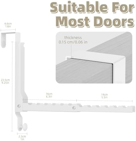 Over The Door Hanger Folding Clothes Drying Rack, Double Fold Hanging Door - Image 6
