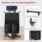 Tajsoon Laundry Sorter with Hanging Bar, 3 Section Laundry Hamper - Image 6