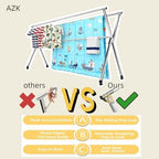 Clothes Drying Rack Folding Indoor Outdoor Rolling Portable Laundry Drying Rack - Image 2