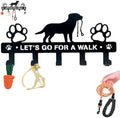 5-Hooks Dog Leash Holder for Wall， Dog Accessory Holder ，Metal Key Holder Leash by Unknown
