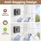 Retractable Clothesline Indoor & Outdoor, Anti-Sag Heavy Duty Retracting - Image 5