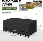Porch Shield Waterproof Rectangular Patio Table Cover 90 x 64 inch - Image 2