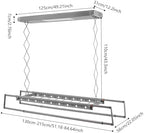 Electric Retractable Airing Rack Gray, Ceiling Clothesline 77lbs Load, Ceiling - Image 3