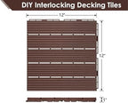 PrimeZone 432 PCS Plastic Interlocking Patio Deck Tiles Outdoor All Weather - Image 2