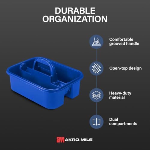 Akro-Mils 09185 Plastic Tote Tool & Supply Cleaning Caddy - Image 3