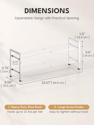 Bumusty 2 Tier Expandable Shoe Rack - Image 2