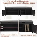HOMEFORT 54.4" Shoe Bench with Lift Top Storage, Entryway Bench with Cushioned - Image 6