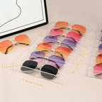 2 Pack Acrylic Sunglasses Organizer, 6 Slot Clear - Image 2