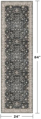 Black 2x7 Long Runner Rugs for Entryway, Throw Runners for Kitchen Hallway - Image 2
