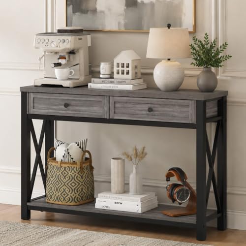 BON AUGURE Sofa Table with 2 Drawers, Console Tables - Image 6