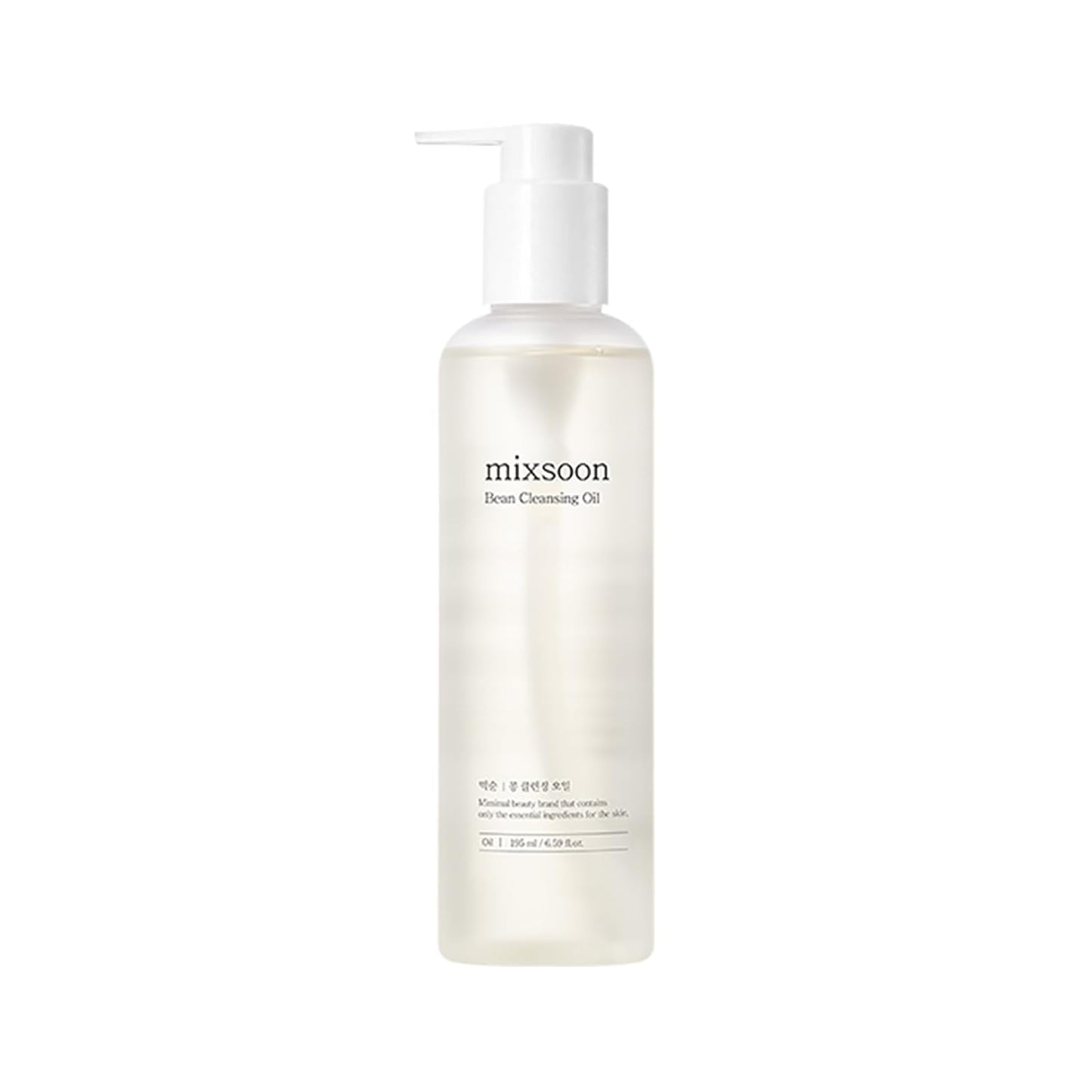 mixsoon Bean Cleansing Oil 6.59 fl oz / 195ml Lightweight Oil Cleanser Make up Remover for daily skin care routine Korean Glass Skin Care