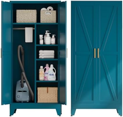 Bevivog 71" Metal Storage Cabinet, Tall Utility Closet Cabinet by BevivogStylishCabinetsOrganizeYourSpace