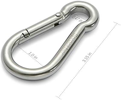 sprookber Stainless Steel Spring Snap Hook Carabiner - Image 2