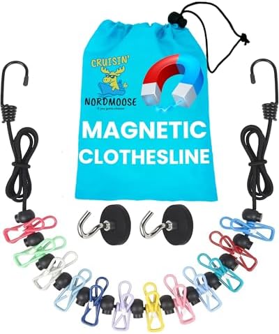 Magnetic Clothesline for Cruise Ship by NordmooseCruisingEssentials