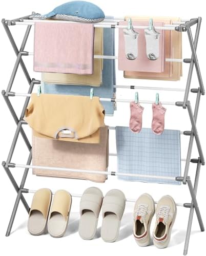 KINGBOARD 3-Tier Extendable Clothes Drying Rack by KINGBOARD