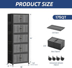 SAILUN 175Qt Stackable Storage Bins, Storage Cabinet - Image 4