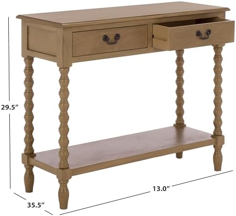SAFAVIEH Athena 2-Drawer Wood Console Entryway Table, 35.5" CNS5702F - Image 3