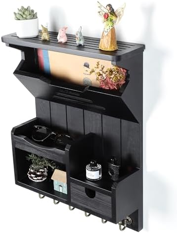 DOPACE Handcrafted Pine Wood Mail Organizer & Key Holder - Image 5