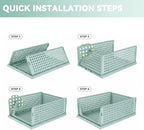 Pinkpum Green Boy Closet Organizers and Storage Stackable Plastic Drawer Basket - Image 7