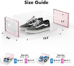 Foluck Shoe Storage Box, 15 Pack Clear Plastic Stackable Organizer - Image 2