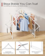 Sakugi Foldable Clothes Drying Rack, 48.2" W, Stable Arch Structure - Image 2