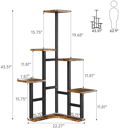 Yzosvki Corner Plant Stand Indoor Set of 2 - Image 2