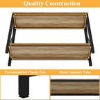 BON AUGURE Sofa Table Behind Couch, 47In Narrow Console Table, Vintage Oak - Image 5