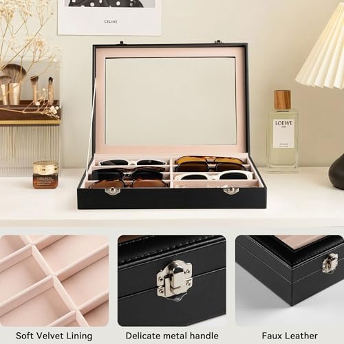 Frebeauty 8-Slot Sunglass Organizer, Sunglass Holder - Image 5