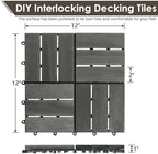 PrimeZone 81 PCS Solid Acacia Wood Interlocking Patio Deck Tiles Outdoor - Image 2