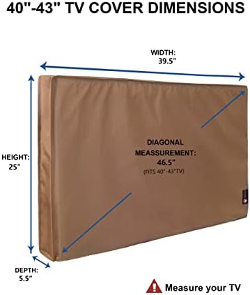 iBirdie Outdoor TV Cover 40 to 43 inch Weatherproof and Waterproof - Image 2