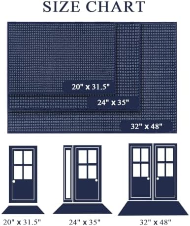 hicorfe Waffle Door Mat Indoor Entrance - Image 2