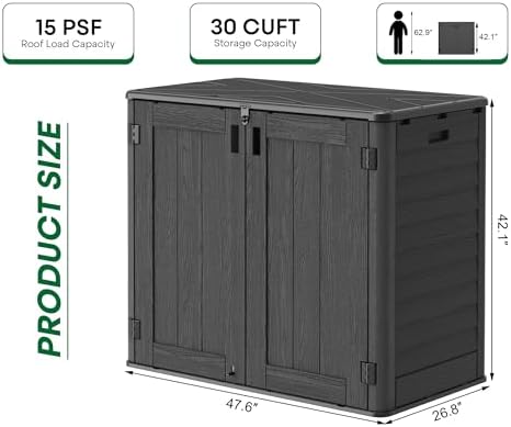 Outdoor Storage Cabinet Waterproof 31 Cu.Ft - Image 2