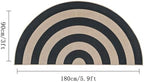 Faux Jute Rug 3x6Ft Half Circle Rainbow Doormat Easy Jute Carpet - Image 2