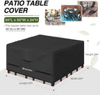 Porch Shield Waterproof Square Patio Table Cover 55 x 55 inch - Image 2