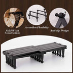 SCUNDA Wall Rack with 20 Hooks, Wooden Wall Expandable Coat Rack - Image 2