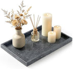 Real Natural Large Marble Tray for Bathroom, Kitchen Counter by Zilukar