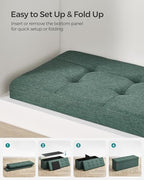 SONGMICS 43.3 Inches Folding Storage Ottoman Bench, Load 660 lb - Image 7