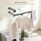 Wall Mounted Clothes Drying Rack, Space-Saving Foldable Clothes Drying Rack - Image 6