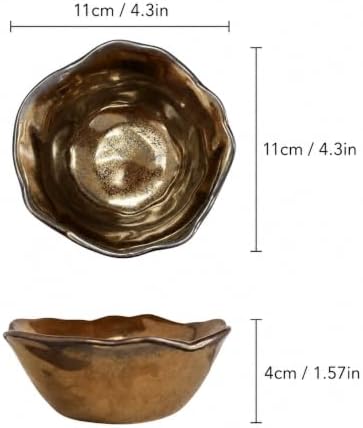 Jewelry Dish, Metallic Ceramic Ring Tray - Image 3
