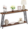 MAHANCRIS Console Table for Entryway, 2-Tier Extra Long Sofa Table Behind Couch by MAHANCRIS